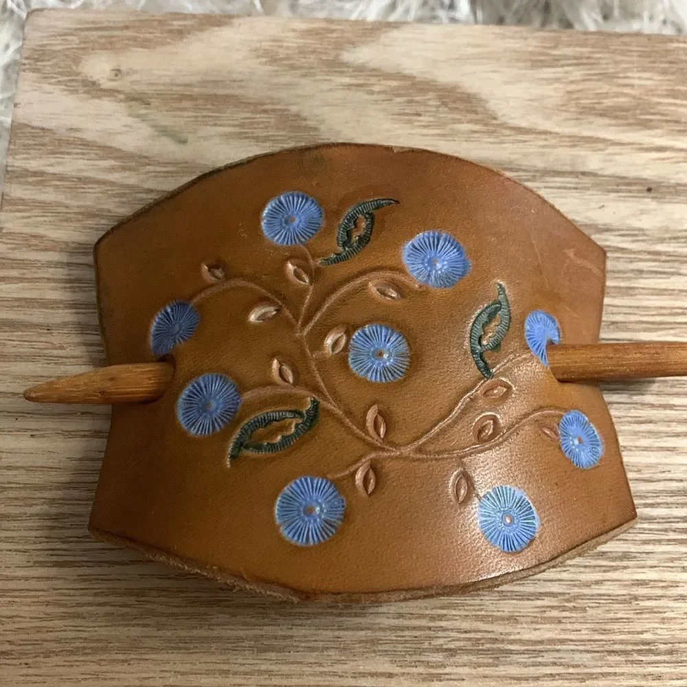 Leather Stick Barrettes Bundle Of Two‎